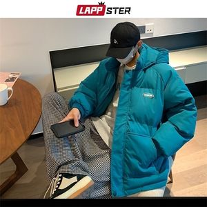 Hombres Abajo Parkas LAPPSTER Hombres Vintage Sólido Harajuku Chaqueta de invierno Hombres Japonés Streetwear Y2k Puffer Hombre Moda coreana Bubble Coat 220930