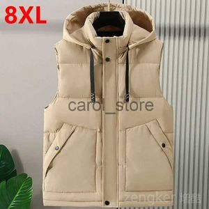 Parkas pour hommes Gilet de grande taille épaissi automne hiver décontracté hommes grande taille veste de cheval mode gilet chaud hommes 8XL 7XL J231225