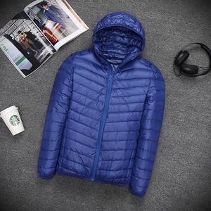 Parkas de plumón para hombre, chaqueta acolchada resistente al agua de peso ligero, plumón corto ultrafino, deportes europeos y americanos para hombres