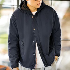 Parkas en duvet pour hommes Maden Parka à capuche manteau d'hiver épais pour hommes veste rembourrée vintage courte urbaine extérieure style de montagne vêtements en nylon 231127