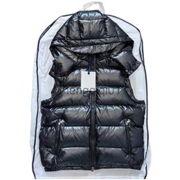 Parkas en duvet pour hommes, gilet d'hiver en duvet, chapeau détachable, 90% duvet de canard blanc, chaud, polyvalent, brodé, envoyer des sacs anti-poussière, y compris NFC J231024