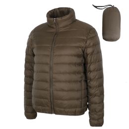 Parkas en duvet pour hommes tissu mat veste d'hiver Ultra léger hommes coupe-vent plume homme léger Portable manteau chaud 221111