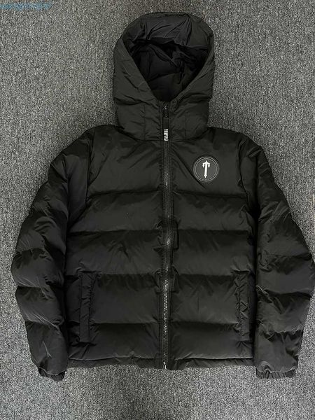 Men's Down Parkas Hombres Black Irongate Capucha desmontable Etter Bordado Sudadera con capucha Invierno Calor Trapstar Chaquetas Bi6o