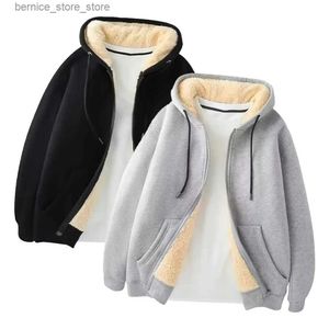 Heren Donsparka's Herenjassen Fleece WarmFull Zip Tops Jas Lange mouw Hoodies Sweatshirt met capuchon Casual Comfortabel Ademend Uitloper 2023 Q231206