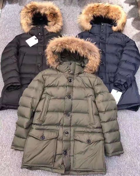 Parkas en duvet pour hommes, doudoune en duvet pour hommes, manteau de styliste à capuche en fourrure Cluny, poches à pression en Nylon, S-3XL