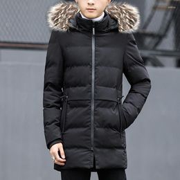 Heren Down Parkas Men Bont kraag hoogwaardige overjas 2023 Brandstandaard Casual ritsjacks Jaquetas Huizen Huizen maat M 5xl