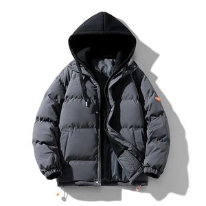 Parkas pour hommes Hommes à capuche épais manteau chaud veste d'hiver 2023 hommes Streetwear Hip Hop Parka coréen noir vêtements vestes bouffantes grande taille 231017