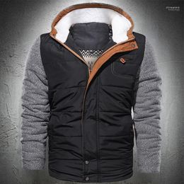 Parkas de plumón para hombre, chaqueta para hombre, ropa para hombre, abrigo acolchado de algodón 2022, Parka gruesa con capucha, moda informal de invierno de talla grande 4XL Phin22