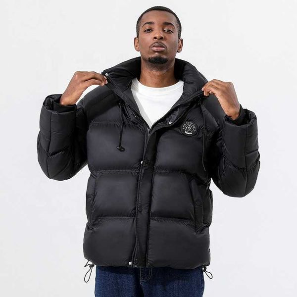 Men's Down Parkas Poplespaspas para hombres Diseñador acolchado de burbujas de invierno Bubble acolchado por la chaqueta de nylon negra al aire libre Custom Puffer Men DC56