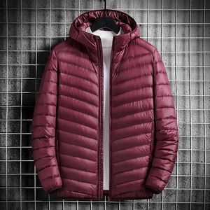 Heren down parkas heren lente winter gewatteerde jassen 90 witte eend naar beneden ultra lichtgewicht pakkel down jas Men Koreaanse mode puffer jas 221208