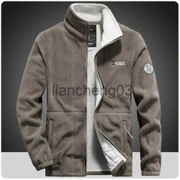 Daunenparkas für Herren, Streetwear, Herbst und Winter, durchgehender Reißverschluss, weiche Polarfleece-Jacke, Erholung im Freien, Bergsteigen, Tourismus, Wandern, Angeln, Mäntel J231023