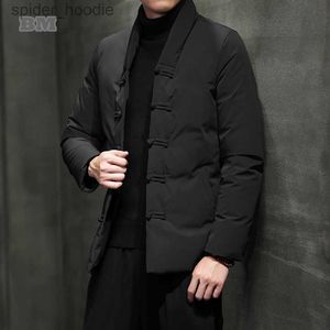 Men's Down Parkas Hommes hiver doudoune de haute qualité mode grande taille manteau chaud Style chinois Parkas mâle vêtements 2021 Harajuku haut décontracté L230926