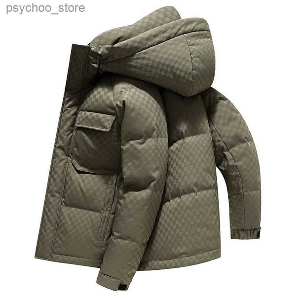 Parkas de plumón para hombre Chaqueta de invierno para hombre Abrigo cálido Montaña Hard Waer Cortavientos impermeable Suelto El estilo europeo y americano Q230831