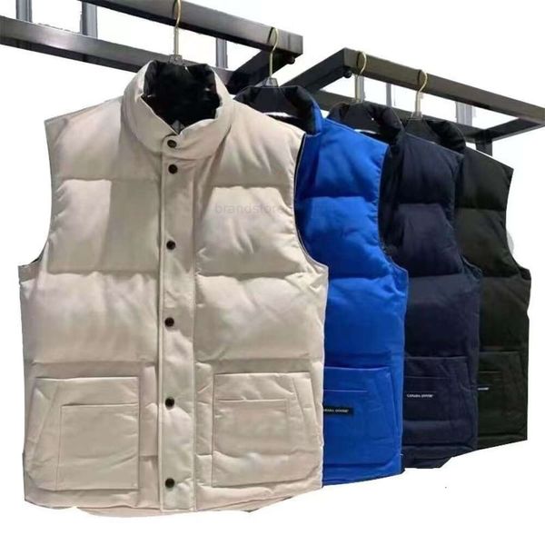 Parkas pour hommes hommes gilet coton gilet conceptions hommes femmes sans manches nord veste bouffante automne hiver décontracté à capuche oie extérieur vêtements d'extérieur