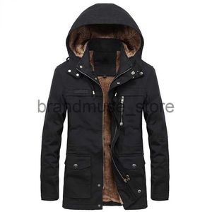 Parkas pour hommes manteau cargo militaire hommes épais chaud homme veste hiver Parkas décontracté coton rembourré veste mâle multi-poches fourrure sweats à capuche hommes Parka J231019