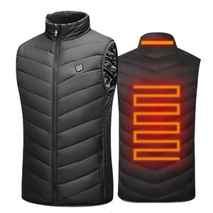 Heren donsparka's Nieuwe heren Outdoor USB Infrarood Verwarming Vest Jas Dames Winter Elektrische thermische kleding Vest Voor sport Wandelen 231005