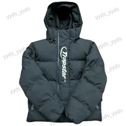 Parkas de plumón para hombre, ropa acolchada informal de invierno, letras grandes en Blanco Simple y chaquetas acolchadas de marca a la moda para parejas, T240112