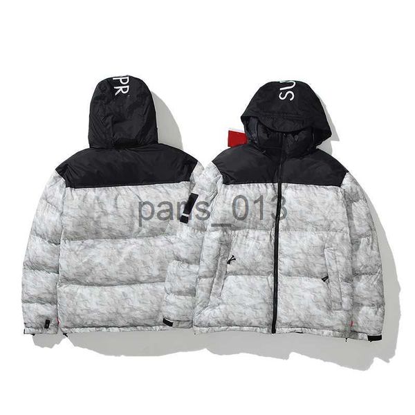 Hombres Down Parkas Nu Winter Men Jacket North Manga larga Abrigo con capucha Parka Moda Mujer Abrigo Chaqueta Down Outerwear Causal Hip Hop Streetwear Tamaño M-XXL x0921