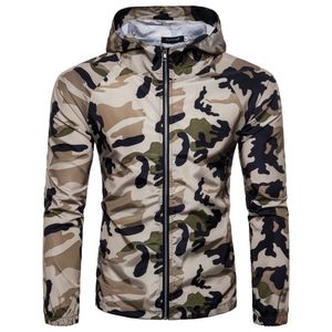 Hombres Abajo Parkas Ropa de protección solar al aire libre Hombres Primavera Verano Hombres europeos y americanos Camuflaje Ejército Fan Serie Chaqueta con capucha 221119