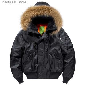 Hombres abajo Parkas acolchado masculino invierno bombardero abrigo chaquetas pesadas con capucha acolchado streetwear cuello de piel barato parka corta y2k 2023 q231103