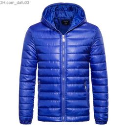 Mannen Down Parka Parka Mannen Herfst Winter Nieuwe heren Katoenen Jas Slanke Casual Warme Jas Jas Hooded Winter Rits Hooded Overjas Z230727