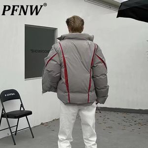 Parkas en duvet pour hommes PFNW Style fonctionnel américain Couple manteau en coton marque de mode hiver haute rue épaissi chaud ample rembourré 12Z4808 231027