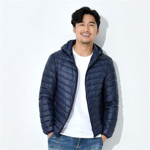 Parkas en duvet pour hommes grande taille 5XL 6XL 7XL veste matelassée à capuche pour hommes automne hiver hommes veste légère isolé manteau en duvet 220906