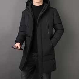 Hommes vers le bas Parkas veste matelassée marque à capuche épais chaud hommes coupe-vent hiver mince mode coréenne coton rembourré 231102