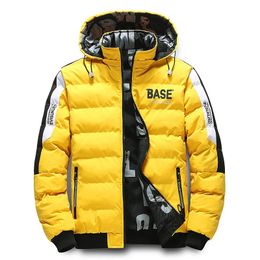 Hommes vers le bas Parkas réversible veste d'hiver hommes en plein air à capuche mâle Parka manteau surdimensionné 2 vêtements latéraux vestes pardessus 231017