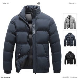 Parkas De Plumón para Hombre Abrigo Acolchado De Algodón Grueso Cálido Parkas para Hombre Chaqueta Parka A Prueba De Viento De Invierno para Hombre Sólido Casual Moda Cremallera Ropa De Pan Abrigos