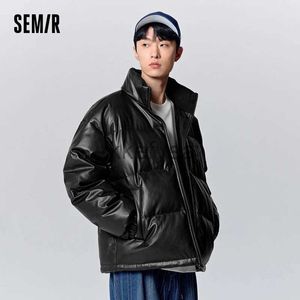 Men's Down Parkas Semir Down Jacket Men 2023 Winter New Tendy Cool Simulated Leather Matte Calidad suelta J231219