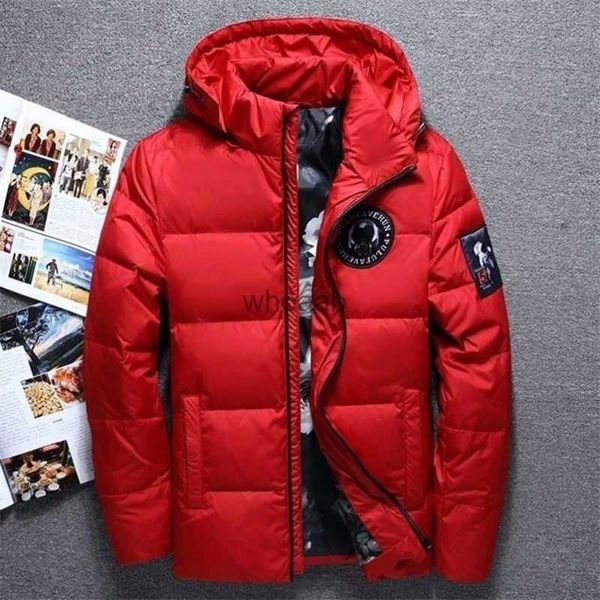 Parkas pour hommes manteau court pour hommes Europe hommes duvet de canard blanc manteaux pour hommes rouges hiver à capuche vêtements pour hommes livraison gratuite nouvelle Parka hiver homme YQ230927