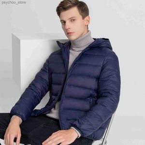 Heren Down Parkas Snow Flying Down Jacket For Men Heren Puffer Jacket 90% Duck Down Coat Nieuwe lichte capuchon