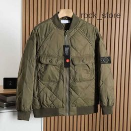 Parkas de plumón para hombre Stones Island 66.65fashion Coat Chaqueta francesa Simple Otoño e Invierno A prueba de viento Ligera Manga larga Trench Beon Cp Clothe 4 KRLK