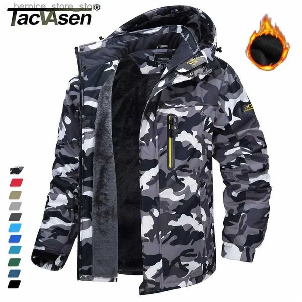 Men's Down Parkas TACVASEN Winter Fleece Forro Parka Impermeable para hombre Ski Snowboard Chaquetas A prueba de viento Extraíble Sudadera con capucha Abrigos Casual Windbreaker Q231205