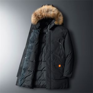 Heren Down Parkas Thermal Jacket Dikke Puffer Coat Hoge kwaliteit Overjas Winter Parka 90% Witte Duck verwijderbare dop 220919