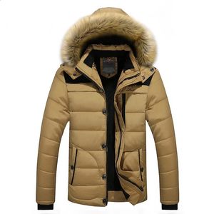 Parkas de plumón para hombre, Parka gruesa y cálida, chaqueta de invierno de marca Fit-20'C, abrigo de talla grande 5XL 6XL, abrigo de piel con capucha para hombre invierno 231116