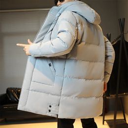 Parkas pour hommes Top qualité marque à capuche décontracté mode longue épaissir veste de survêtement hommes hiver coupe-vent manteau vêtements surdimensionné 231017