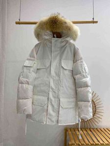 Parkas pour hommes Top qualité hiver mode hommes femmes réel loup cheveux veste manteau vêtements d'extérieur chauds T220809