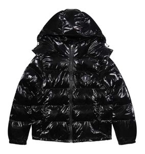 Parkas pour hommes Top Trapstar Manteaux Hommes Femmes Broderie Brillant Noir Irongate Veste Capuche Amovible Haute Qualité Veste D'hiver x0908