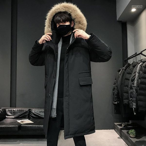 Parka en duvet pour hommes, veste longue à capuche, vêtements Han édition du fonds, hiver 2022, cheveux lourds, manteau chaud, Phin22