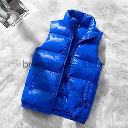 Chaleco Parkas de plumón para hombre Chaleco de algodón brillante con capucha de invierno Chaleco informal Chaqueta sin mangas para hombre Abrigos cálidos Cremallera Color sólido Chalecos cálidos para hombre J231019