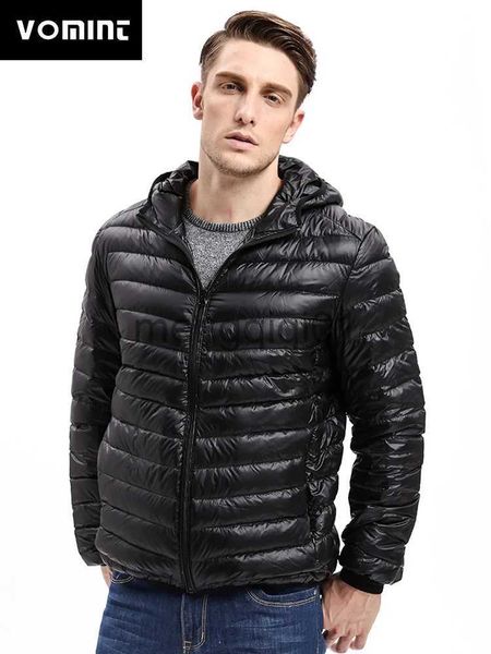 Hombres Down Parkas Vomint Venta caliente Moda para hombre Cálido Down Coat Chaqueta delgada con capucha Otoño Invierno Chaqueta Ocio Chaqueta de plumas finas Abrigo masculino J231107