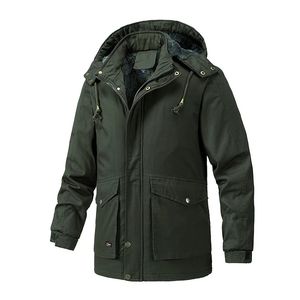 Parkas pour hommes chaud Long hiver polaire épais coupe-vent solide veste militaire manteau à capuche décontracté Parka haute qualité vestes mâle 231018