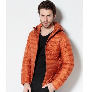 Parkas pour hommes Vestes de canard blanc Manteau à capuche portable Ultraléger Hiver pour coupe-vent chaud 5XL 6XL 220928