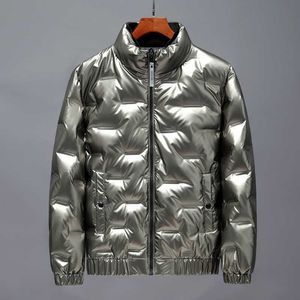 Mannen Down Parka Witte Eend Mannen Mode Zwart Zilver Goud Glanzend Dikke Winter Hooded Puffer Jas Waterdicht Mannelijke Warme jas G220930