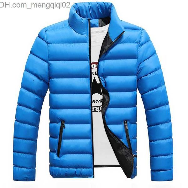 Parkas en duvet pour hommes en gros - Nouveaux hommes en duvet blanc Parkas mince style doux homme hiver chaud manteaux col montant décontracté confortable vestes d'hiver Z230711