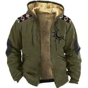 Parkas de plumón para hombre, chaqueta cálida con estampado de sol y manga larga de color verde militar para invierno, ropa gruesa para hombre y mujer, ropa de calle 231031