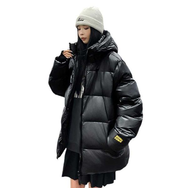 Parkas d'hiver en duvet d'oie noir et or pour hommes avec isolation thermique en graphène et veste à capuche épaisse pour hommes et femmes