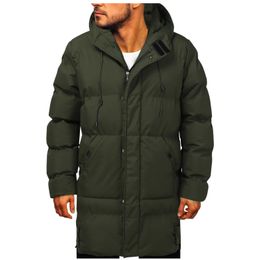 Parkas pour hommes hiver vestes décontractée coupe-vent vêtements d'extérieur solide poche à fermeture éclair épais à manches longues manteau à capuche chaud 231017